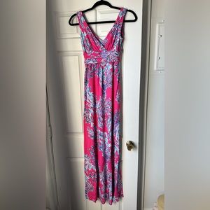 Lilly Pulitzer XS EUC pink sands maxi dress- hard to find!